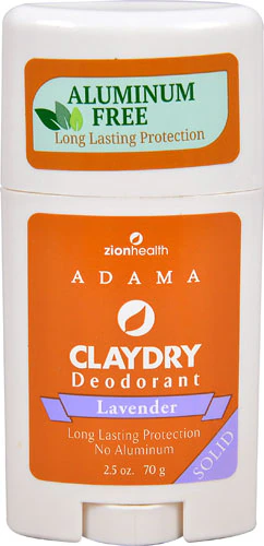 Clay Dry Deodorant Aluminum Free Solid - Lavender -- 2.5 oz Zion Health