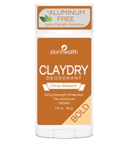 Дезодорант Zion Health ClayDry с твердым цитрусовым цветком -- 2,8 унции Zion Health