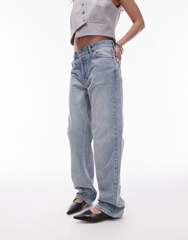 Topshop Solice jeans in gray bleach TOPSHOP