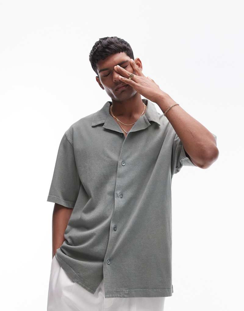 Мужская Поло рубашка Topman Oversized Fit TOPMAN