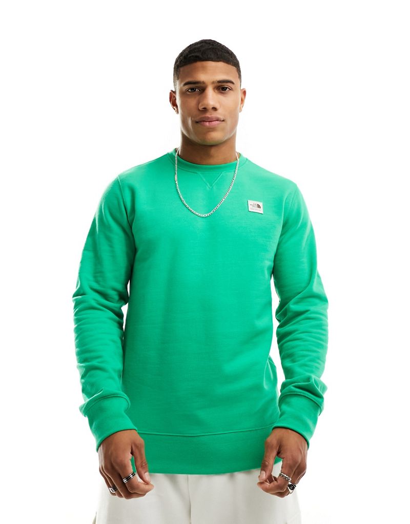 The North Face Heritage Patch sweatshirt in green The North Face