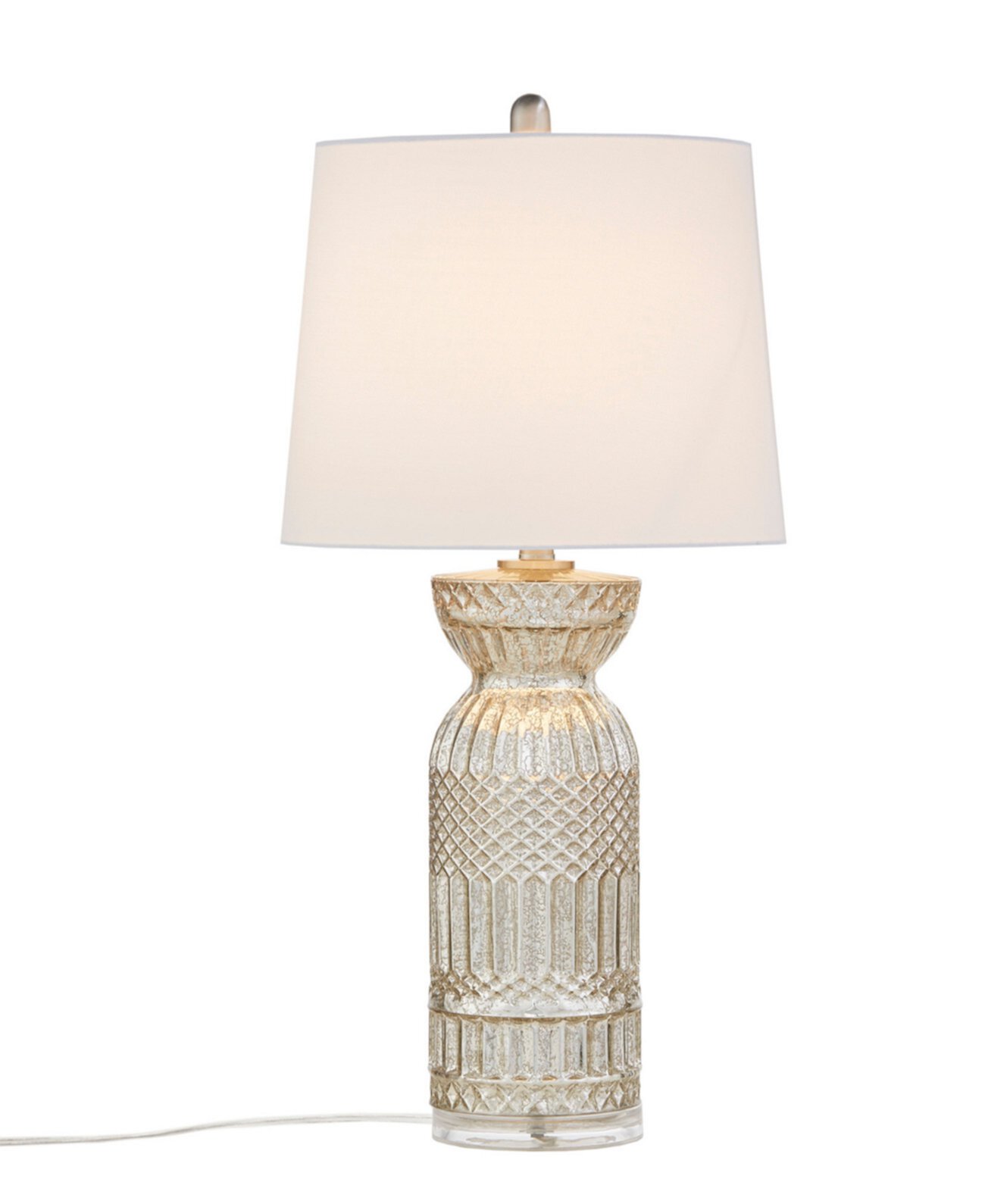 Textured Glass and Acrylic Base Table Lamp Hampton Hill