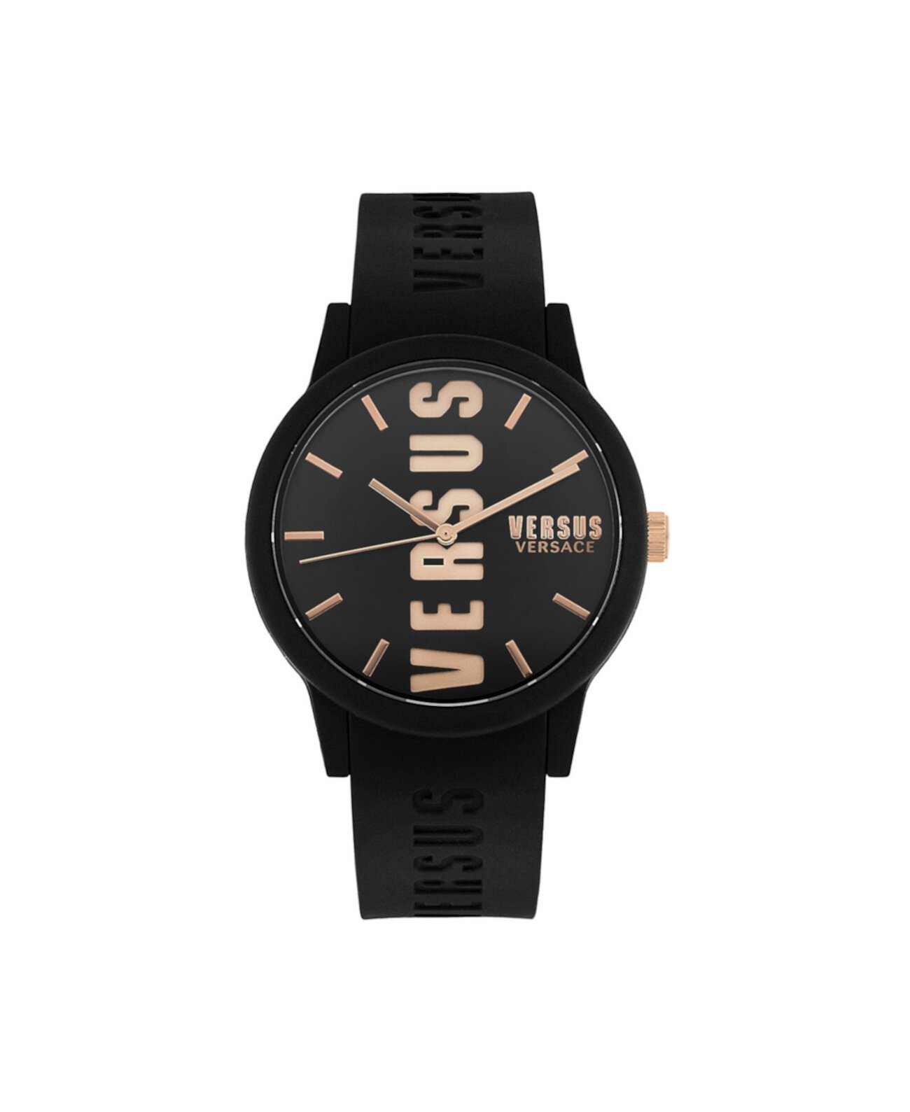 Mens Barbes Silicone Quartz Black Silicone Strap 40mm Versus Versace