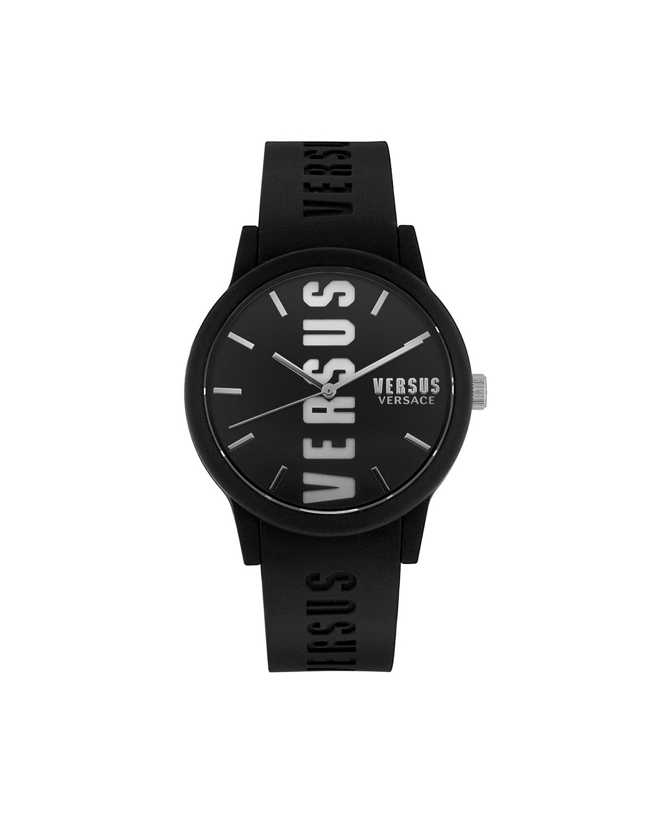 Mens Barbes Silicone Quartz Black Silicone Strap 40mm Versus Versace