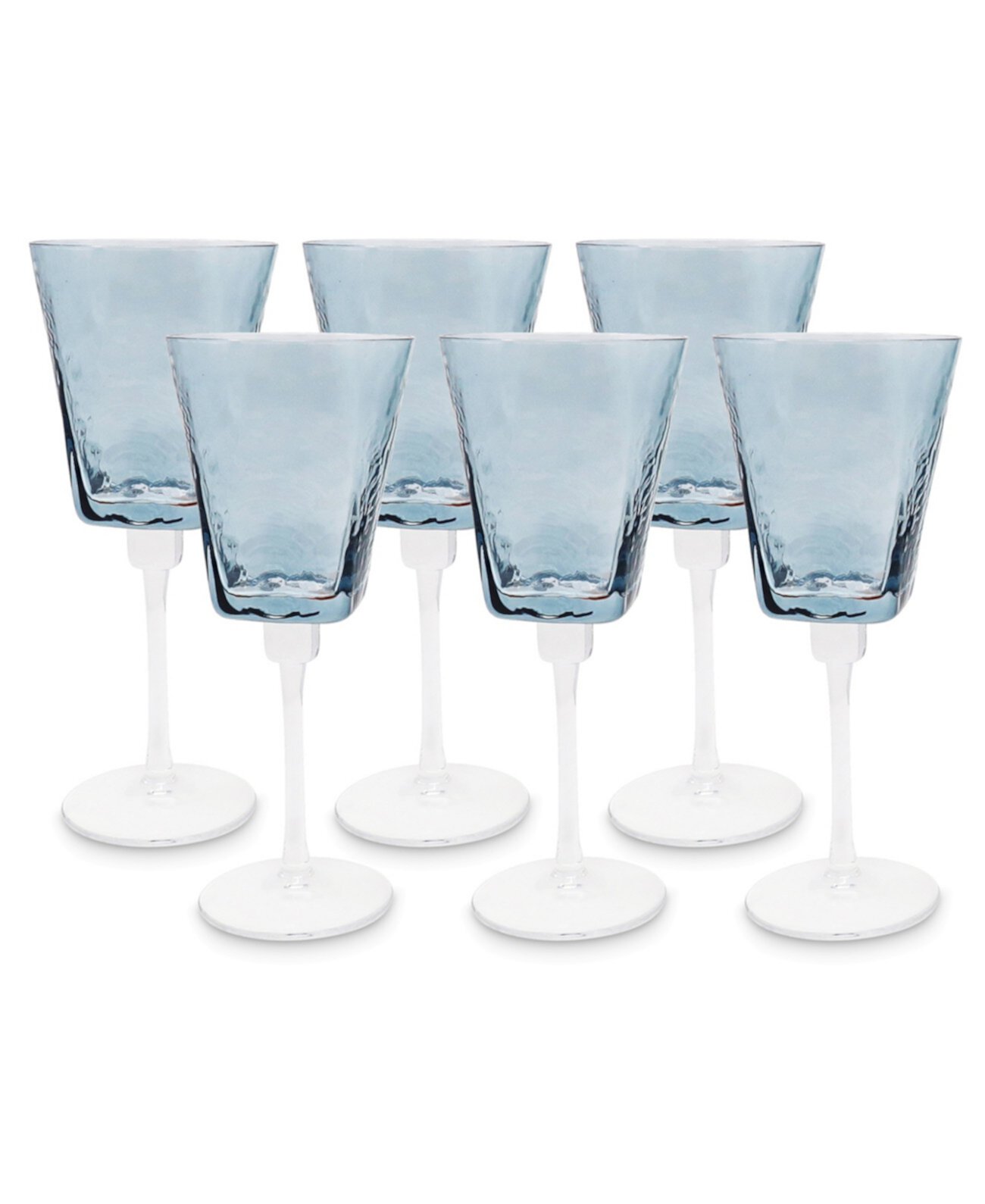 Hammered Wine Glasses, Set of 6 Vivience