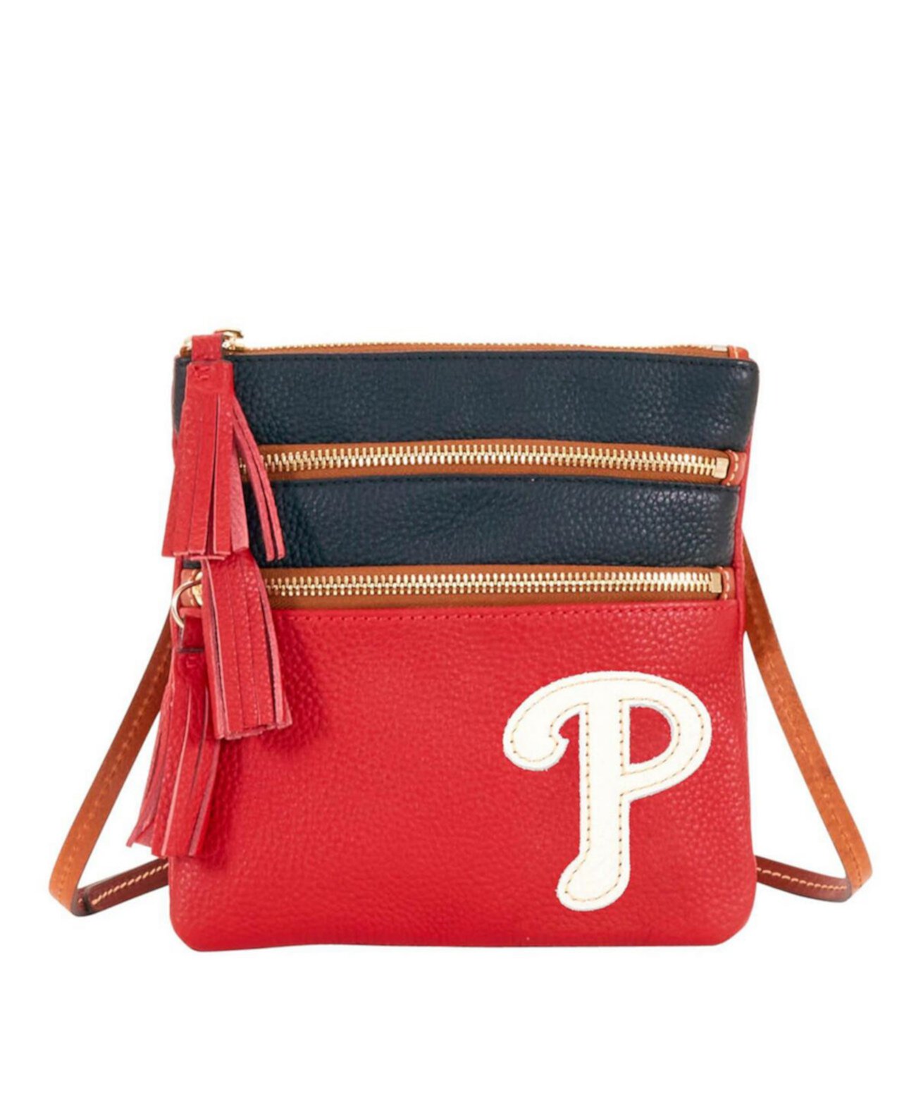 Dooney Bourke Philadelphia Phillies Infield Triple Zip Crossbody Purse Dooney & Bourke