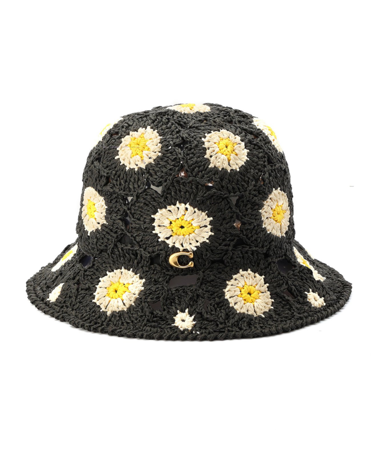 Women's Daisy Crochet Bucket Hat COACH
