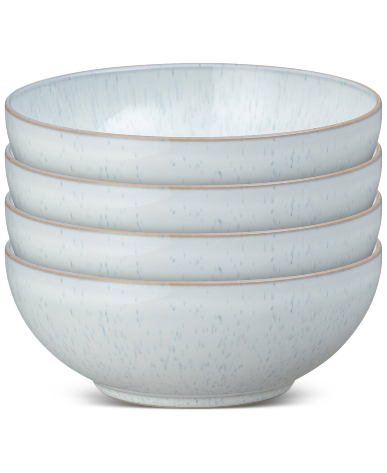 White Speckle Stoneware Coupe Cereal Bowls, Set of 4 Denby