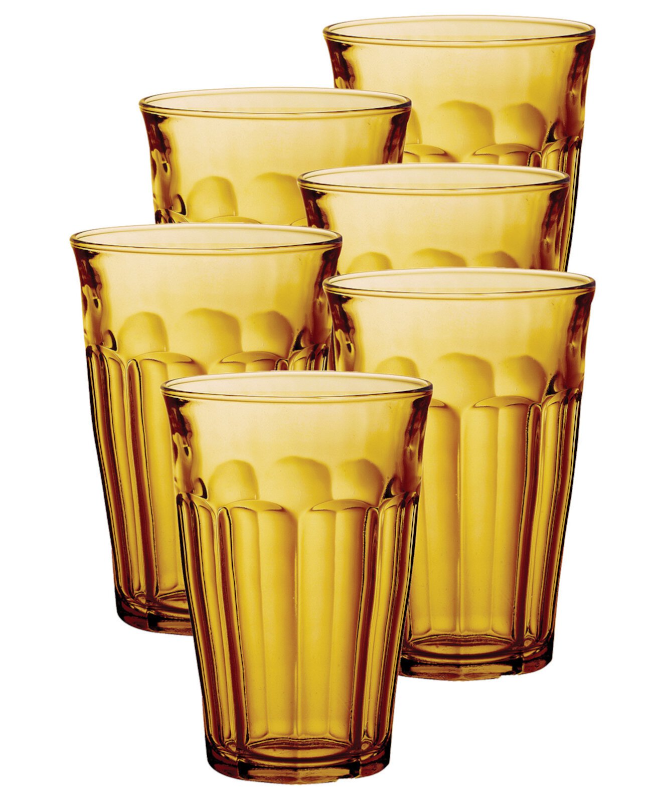 Picardie Amber Tumbler Highball - 12 1/8 Oz. - Set Of 6 Duralex