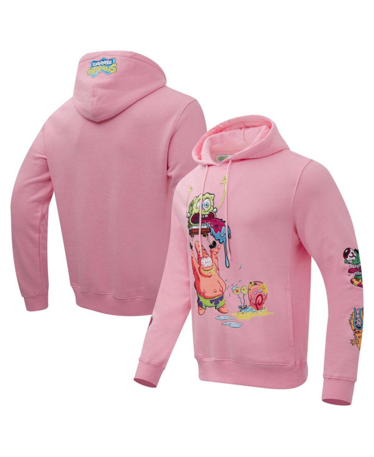 Men's Pink SpongeBob SquarePants Great Yellow Sponge Pullover Hoodie Freeze Max