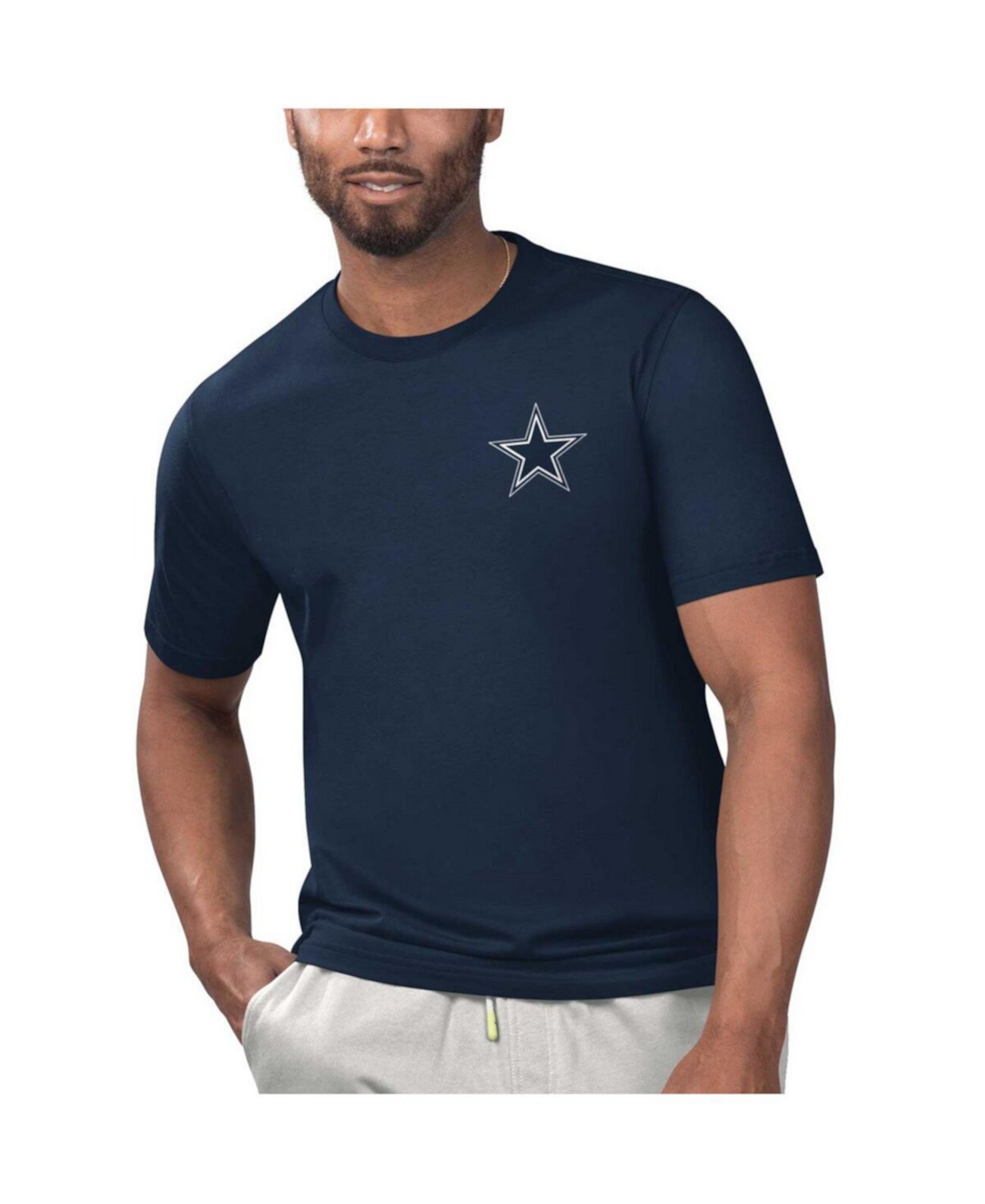 Мужская синяя футболка Dallas Cowboys Licensed to Chill из 60% хлопка и 40% полиэстера Margaritaville