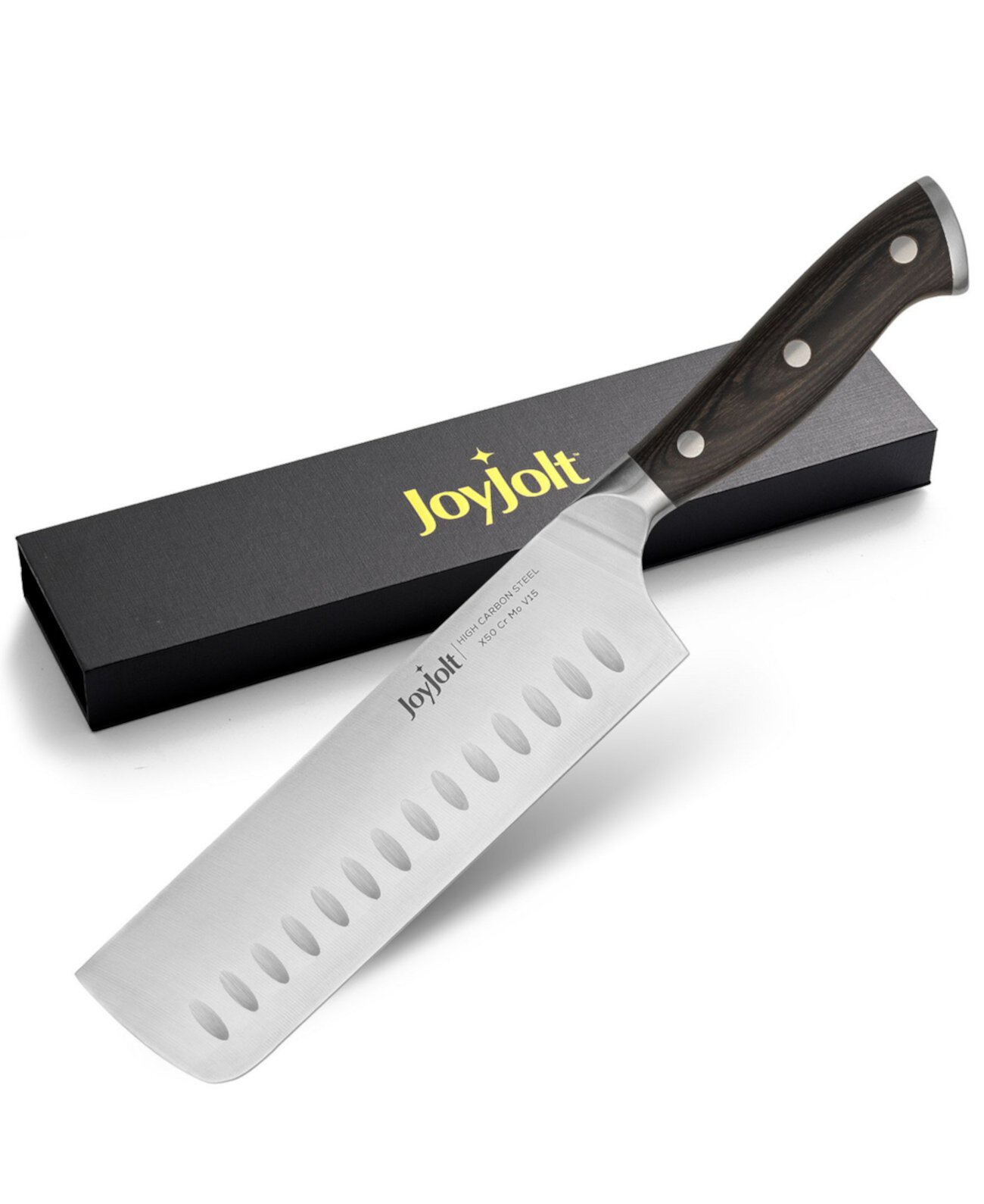 7" Nakiri Knife High Carbon Steel Kitchen Knife JoyJolt