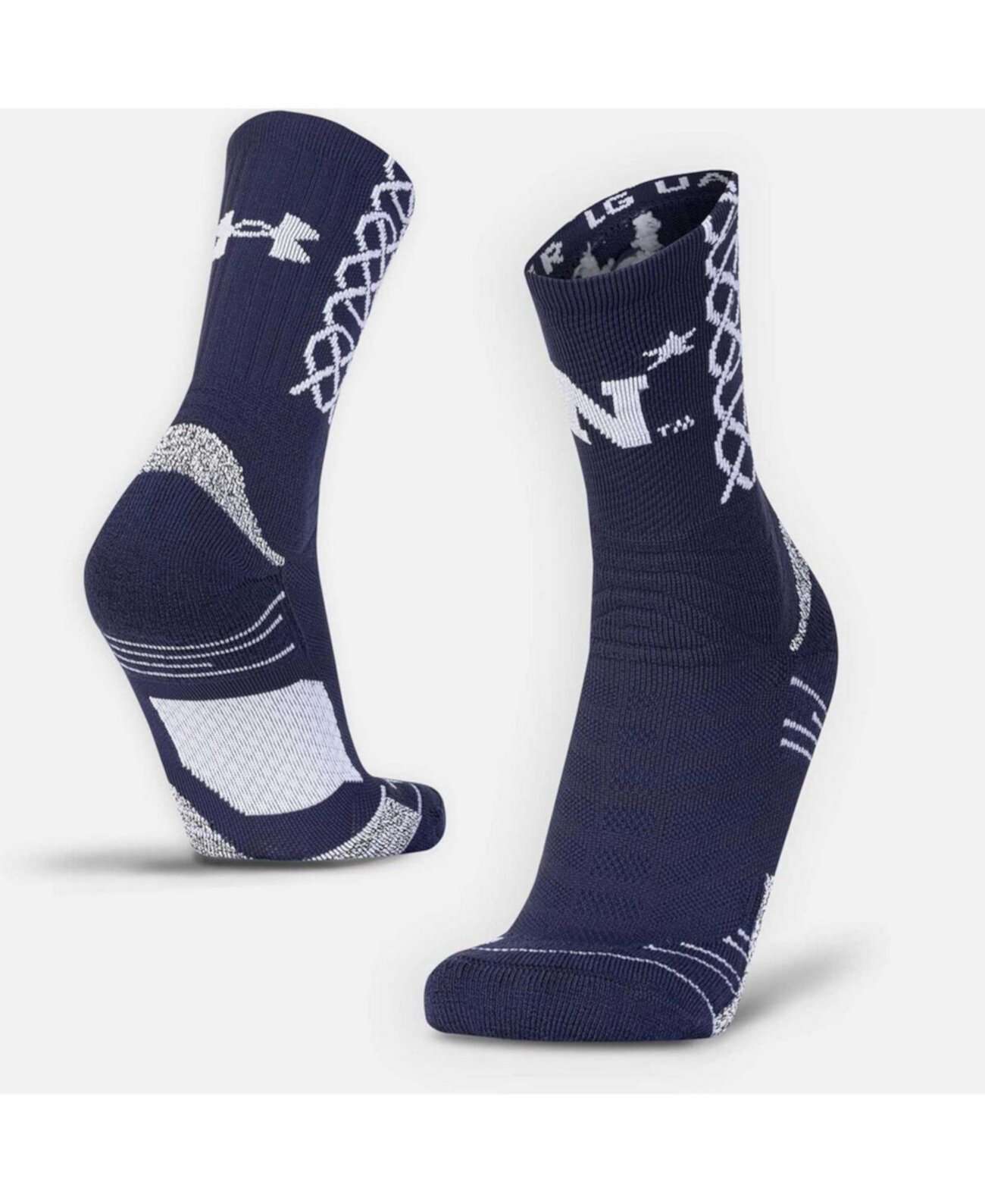 Men's Navy Navy Midshipmen Special Games Playmaker Crew Socks Under Armour