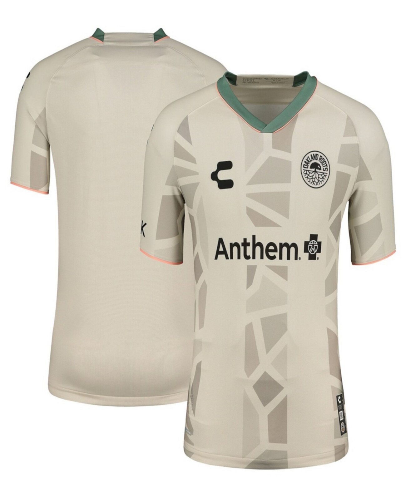 Men's Cream Oakland Roots SC 2024 Away Authentic Jersey CHARLY
