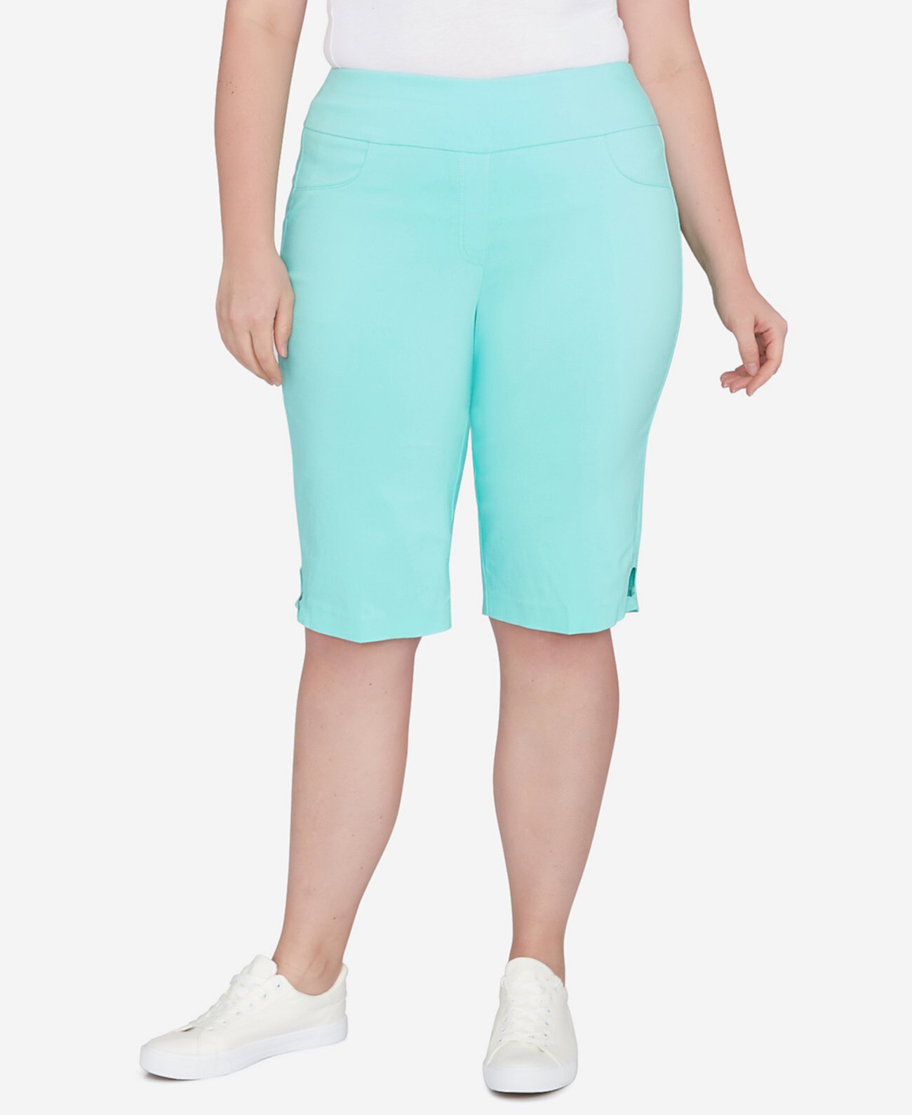 Plus Size Spring Into Action Solid Tech Stretch Skimmer Pant HEARTS OF PALM