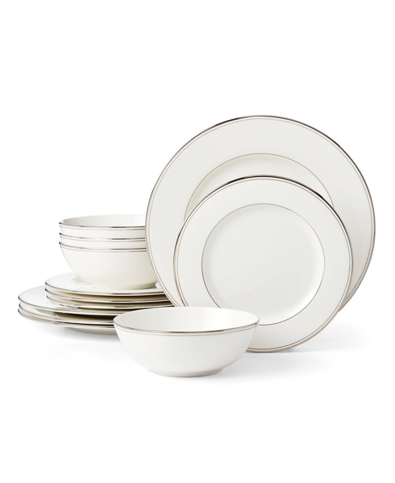 Federal Platinum 12-Piece Dinnerware Set, Service for 4 Lenox