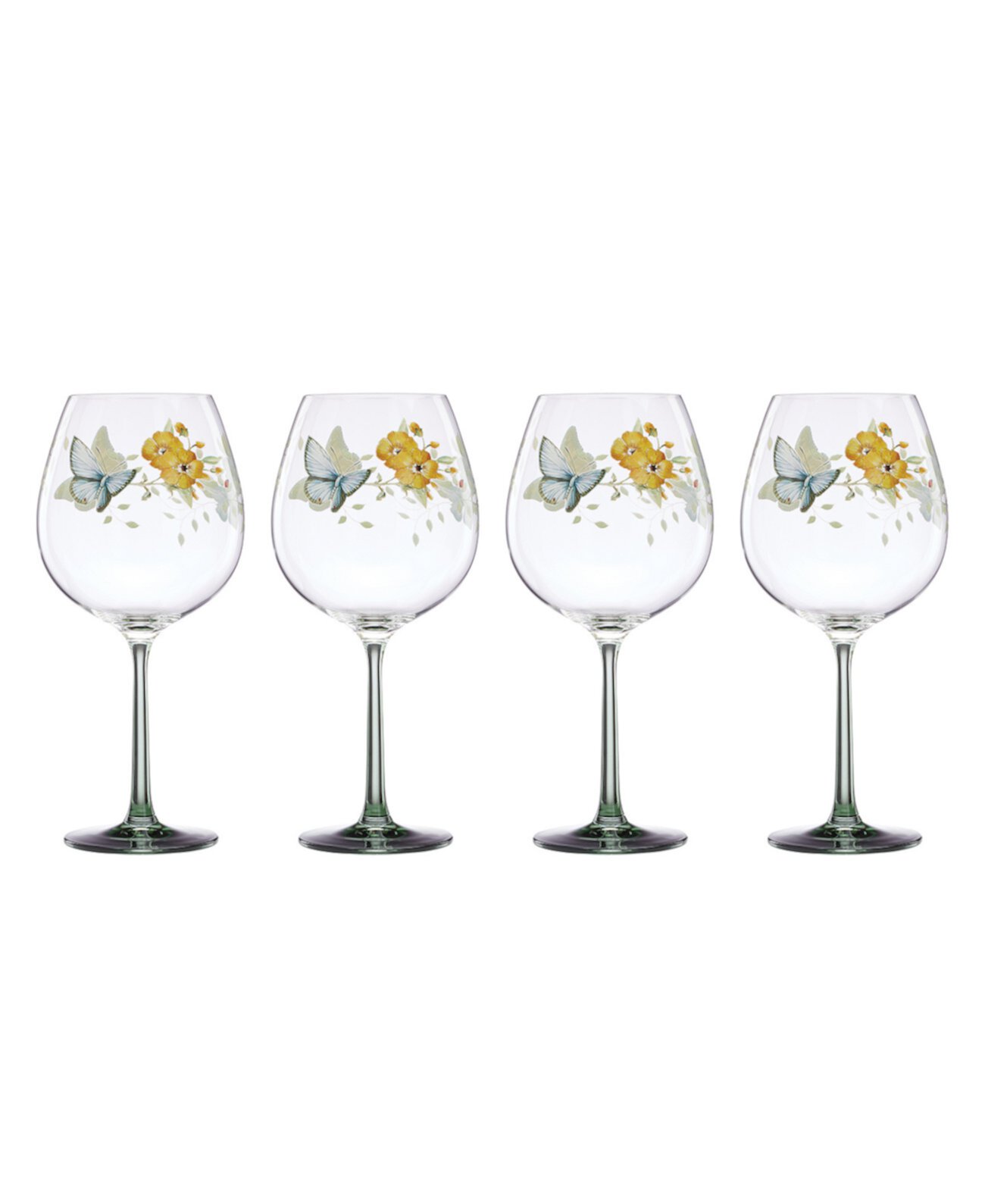 Butterfly Meadow Balloon Wine Glasses, Set of 4 Lenox