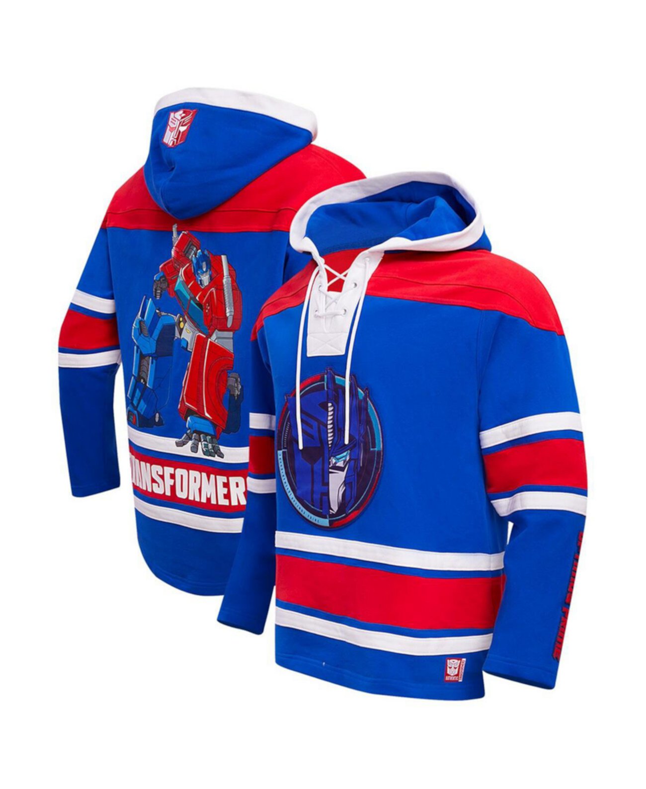 Men's Optimus Prime Royal Transformers Hockey Pullover Hoodie Freeze Max