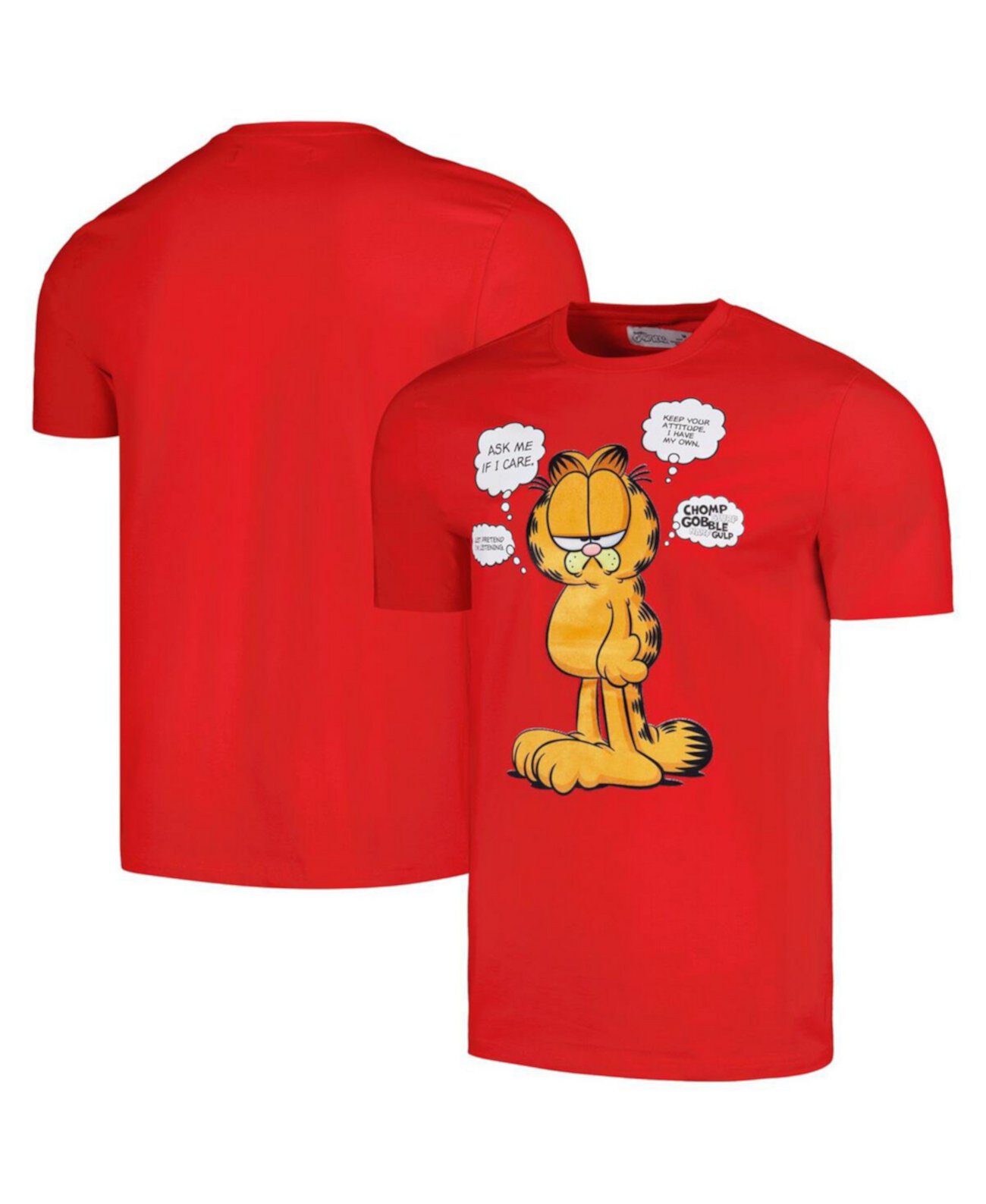 Unisex Red Garfield Ask Me If I Care T-Shirt Freeze Max