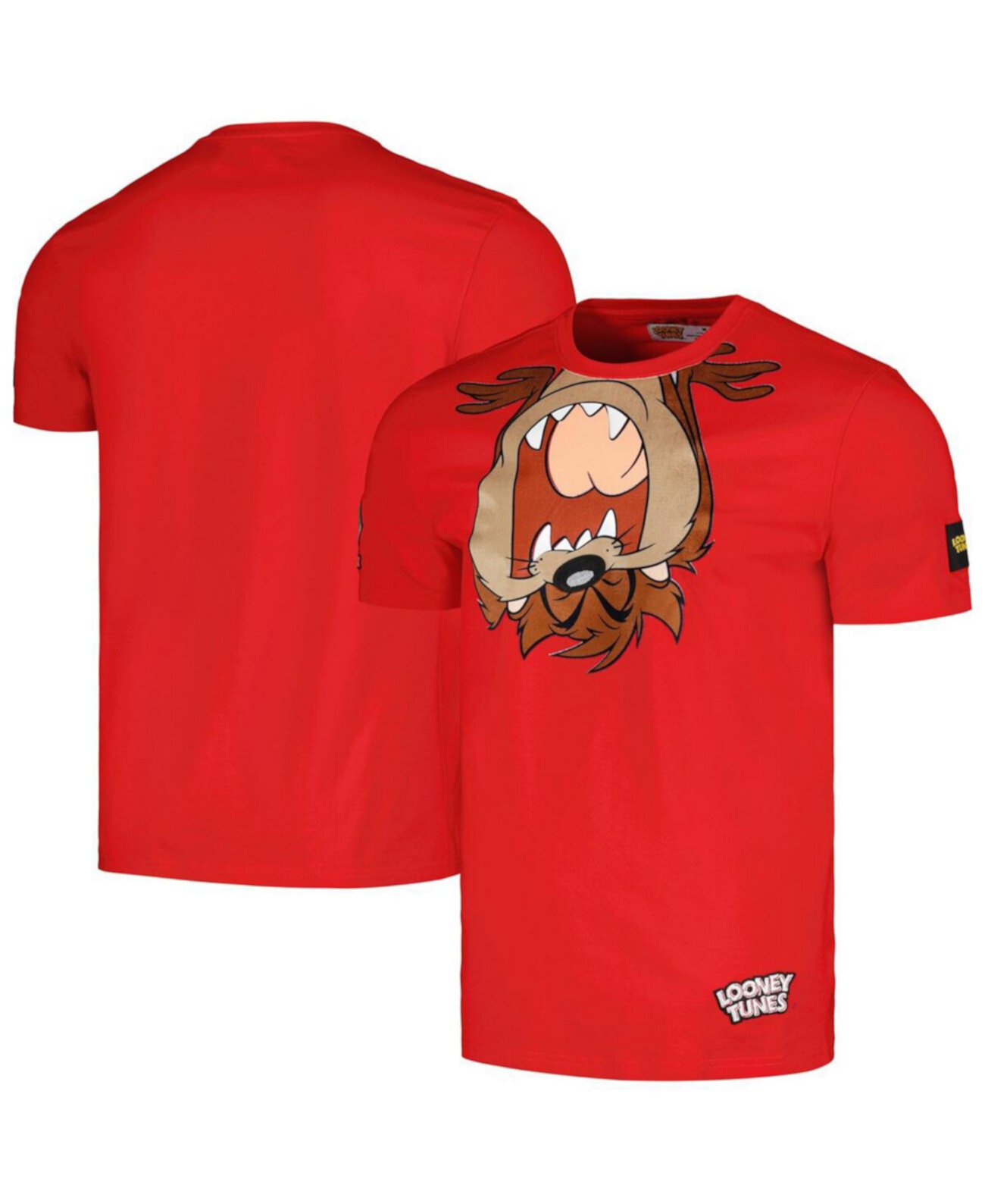 Unisex Red Looney Tunes Taz Upside Down T-Shirt Freeze Max