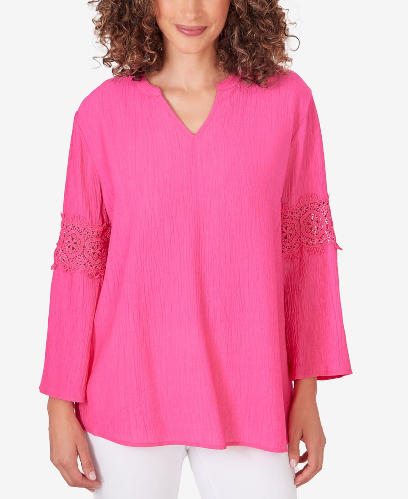 Petite Lace-Embellished Top Ruby Rd.