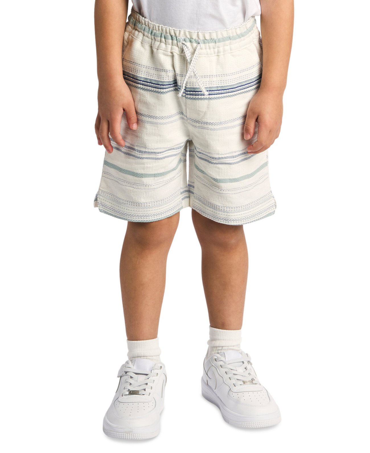 Big Boys Textured Striped Elastic-Waistband Shorts Sovereign Code