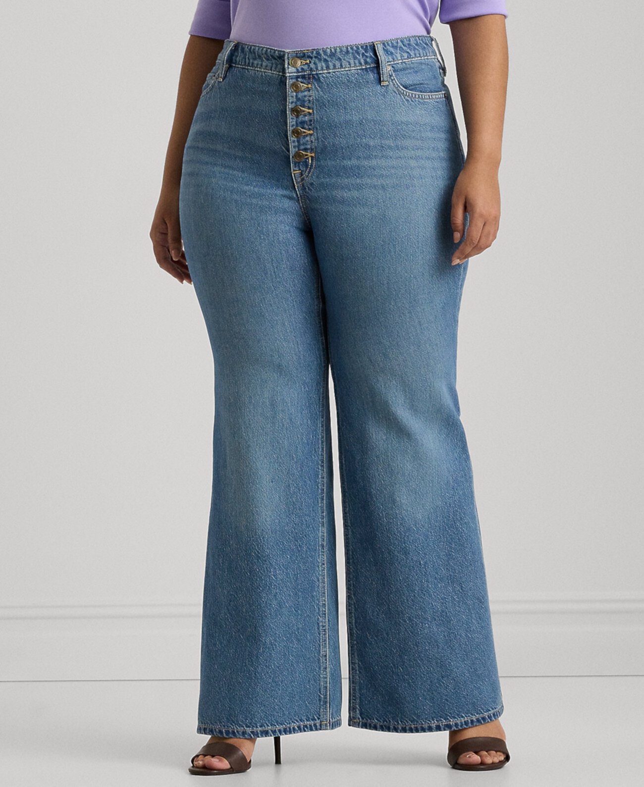 Plus Size High-Rise Flare Jeans LAUREN Ralph Lauren
