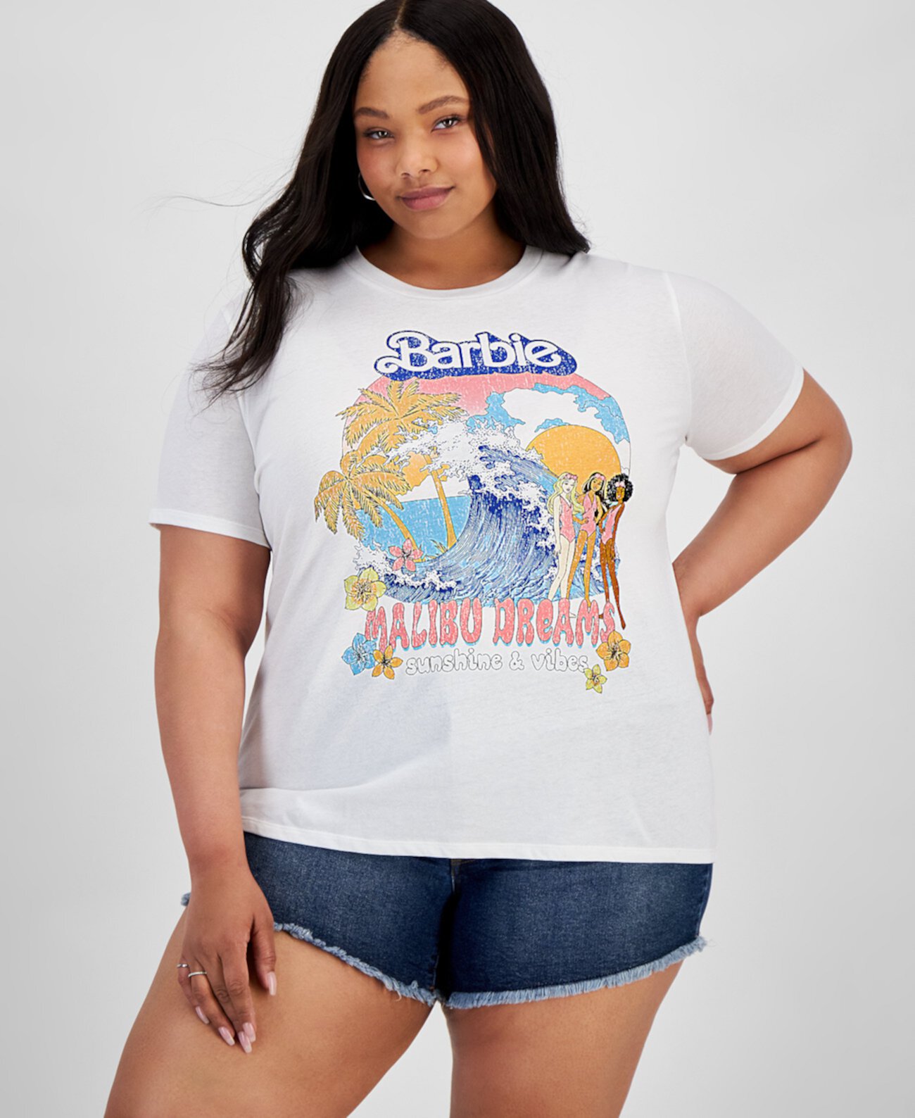 Trendy Plus Size Malibu Barbie Graphic T-Shirt Love Tribe