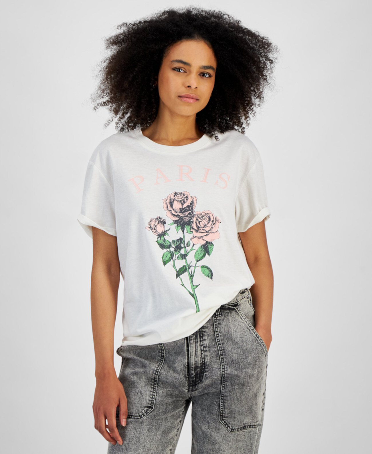 Juniors' Paris Graphic T-Shirt Self Esteem