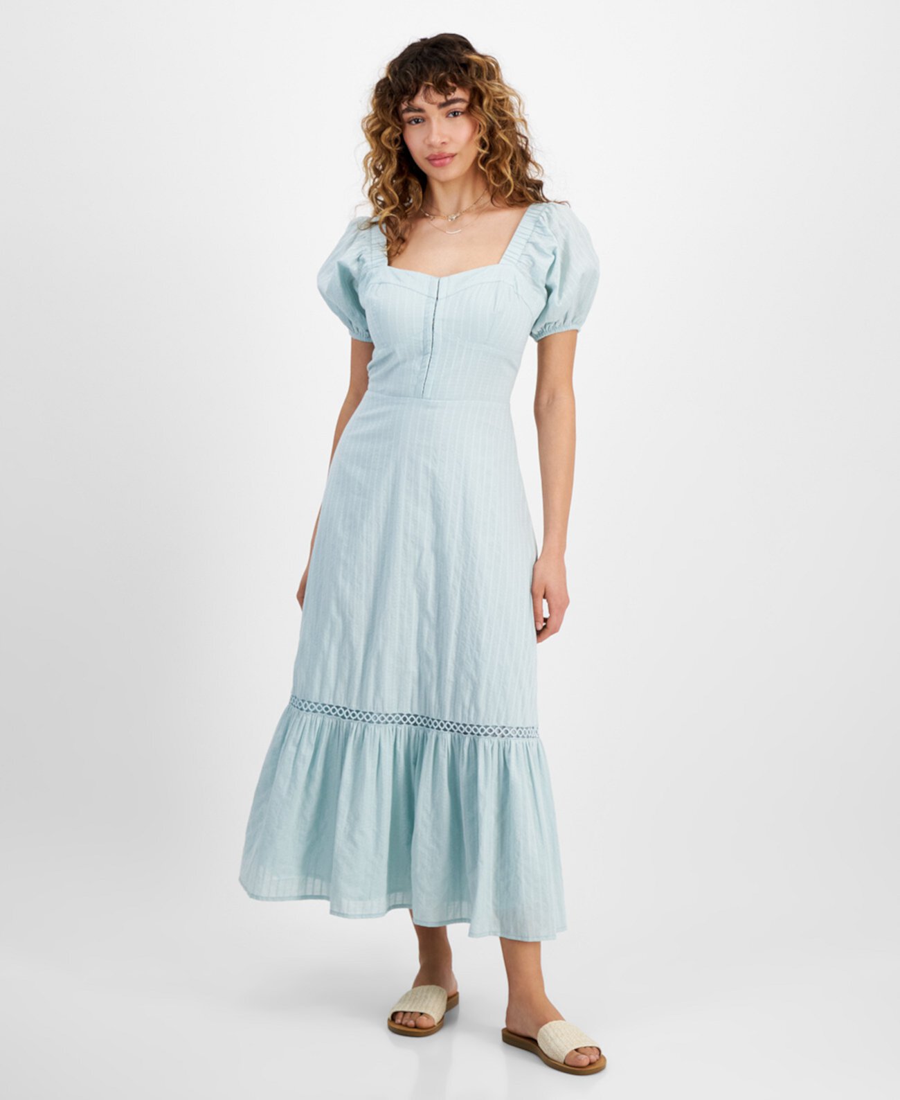 Women's Cotton Corset-Look Maxi Dress, Created for Macy's And Now This