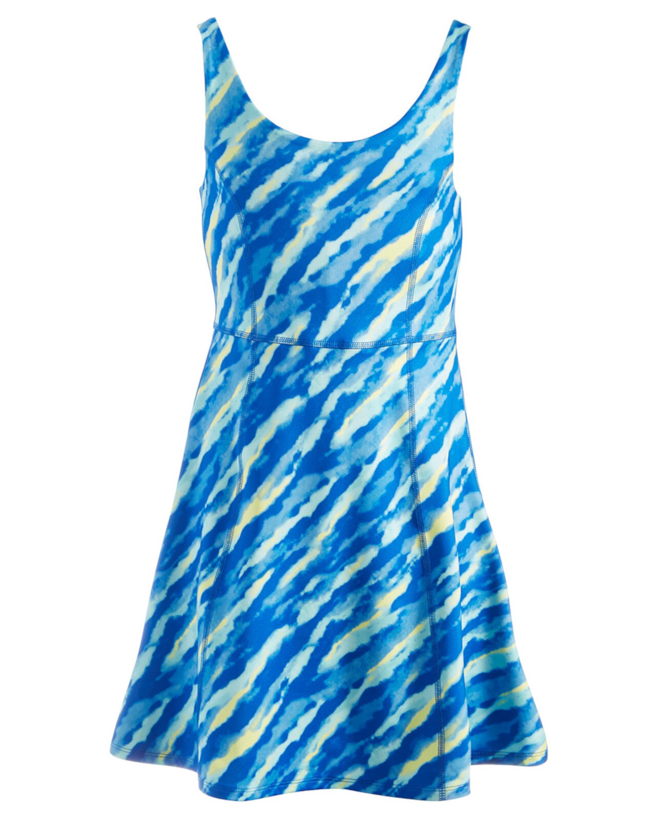 Big Girls Tie-Dyed Flounce Active Dress, Created for Macy's ID Ideology