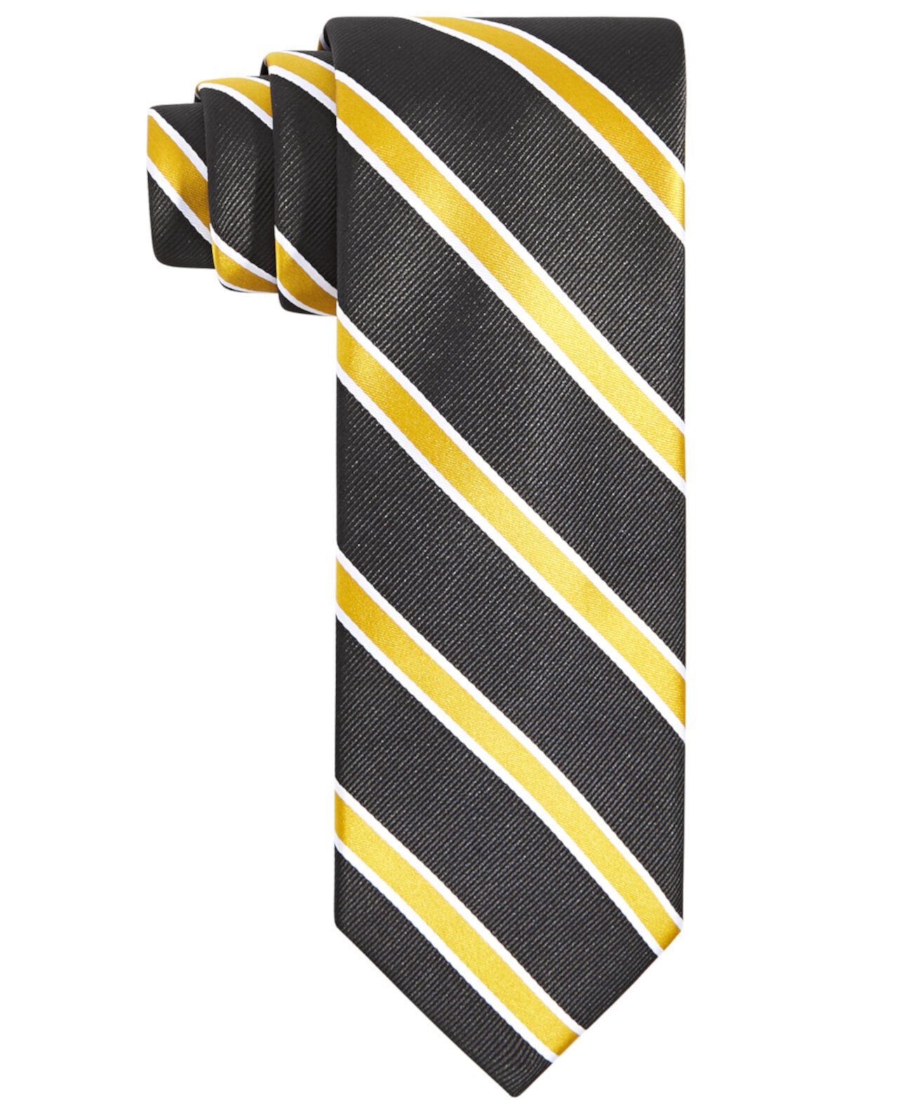 Men's Black & Gold Stripe Tie Tayion Collection