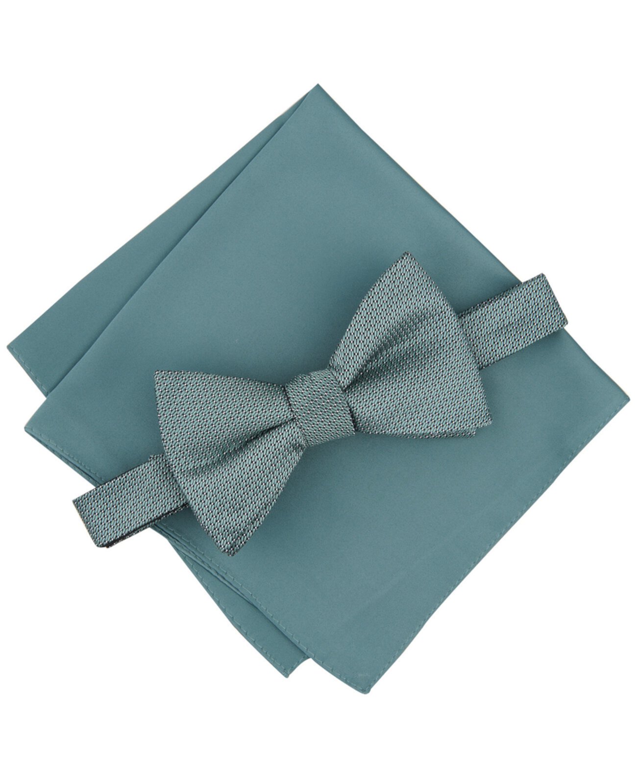 Men's Sawyer Solid Bow Tie & Textured Pocket Square Set, Created for Macy's Alfani