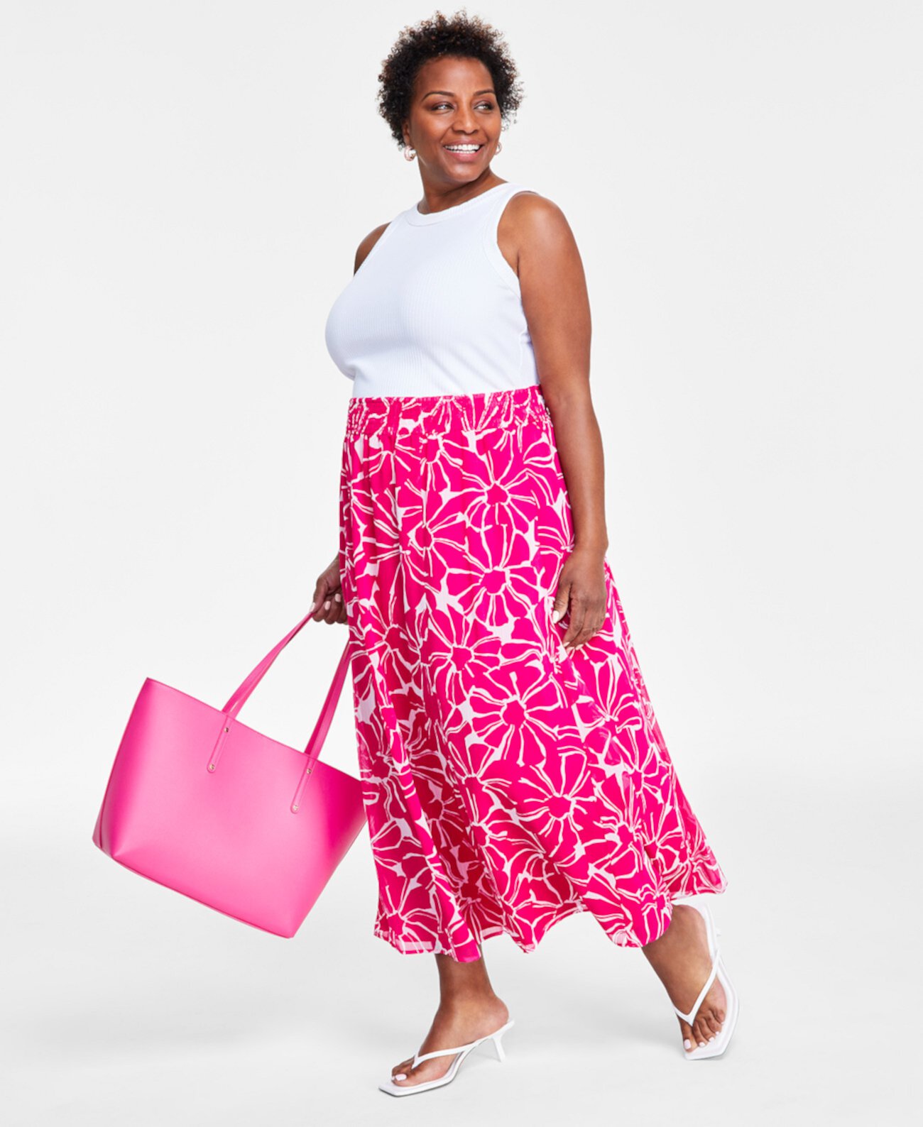 Plus Size Chiffon Maxi Skirt, Created for Macy's I.N.C. International Concepts