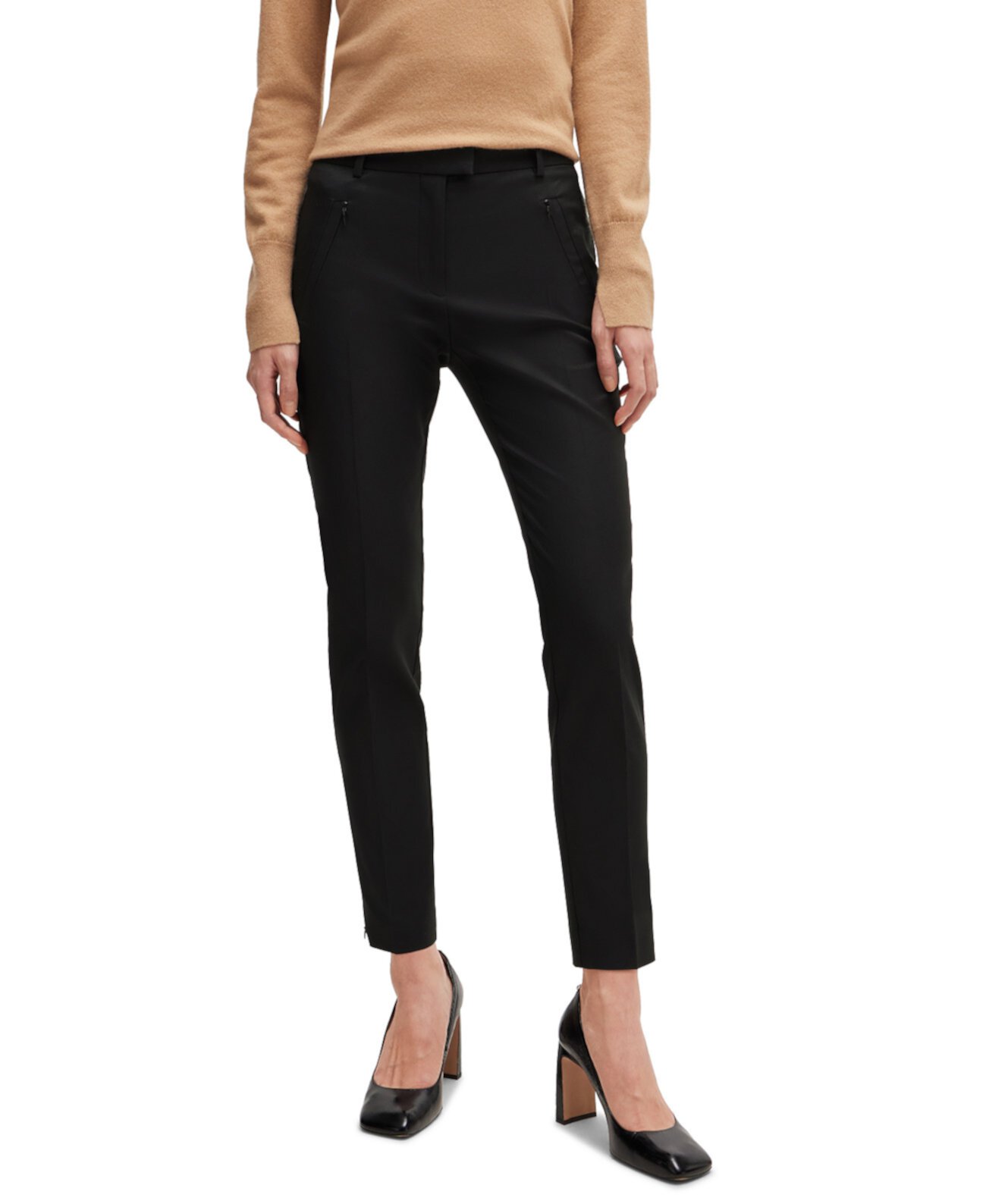 Women's Cropped Slim-Fit pants BOSS