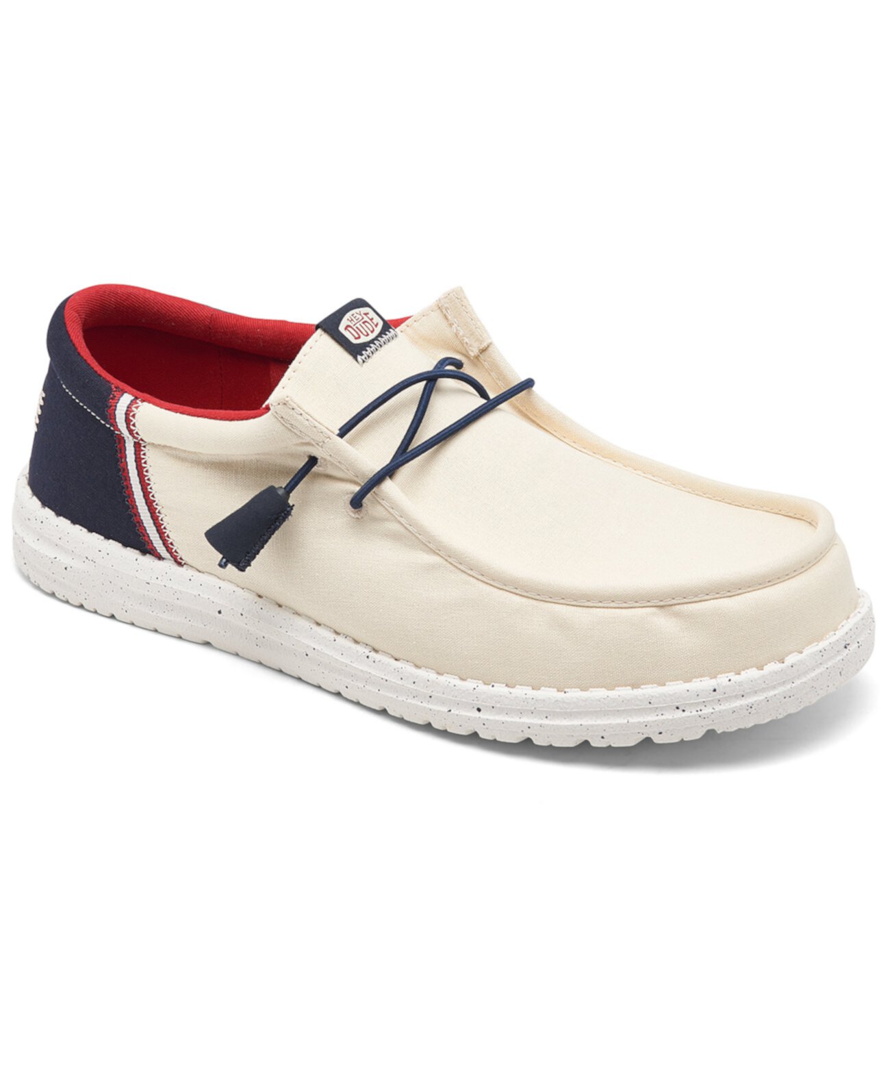 Men's Wally Funk Americana Casual Moccasin Sneakers from Finish Line Hey Dude