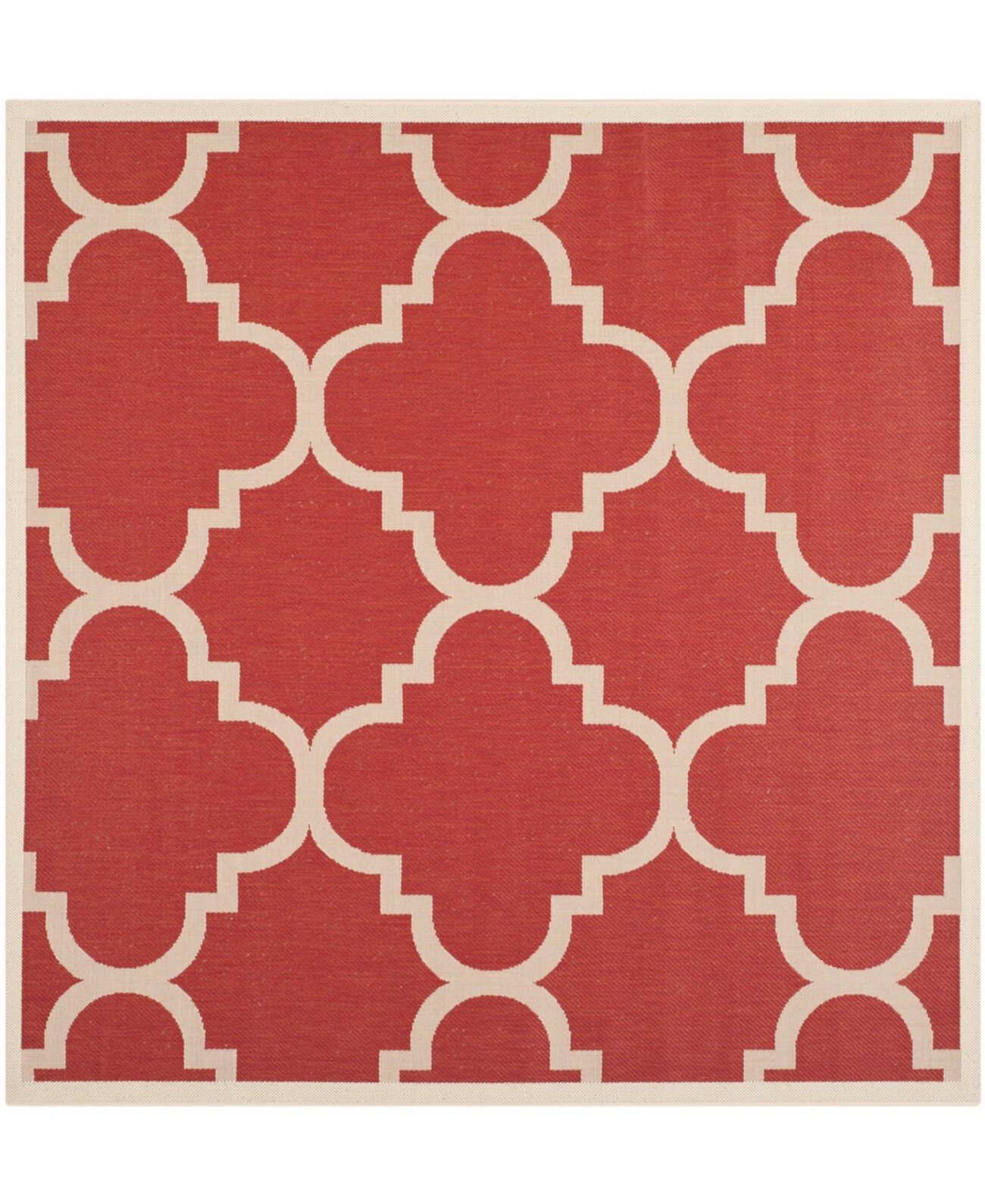 Courtyard CY6243 Red 7'10" x 7'10" Sisal Weave Square Outdoor Area Rug Safavieh