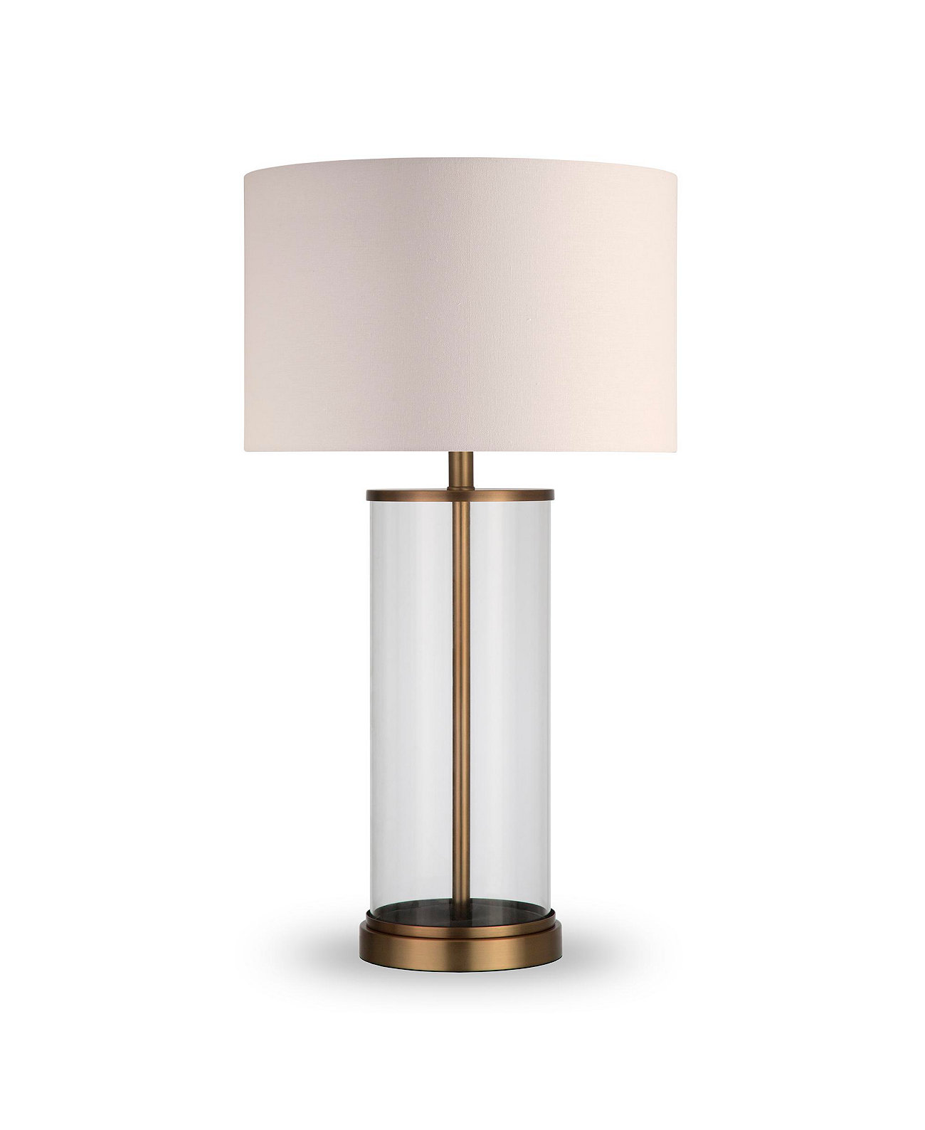 Rowan Table Lamp In Glass And Antique Brass Hudson & Canal