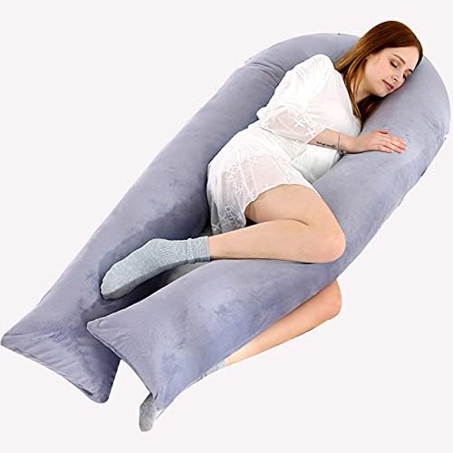 Full Body Maternity Pillow u Shaped Pregnancy Pillow with Zipper Detachable Case Cover/Support for Back, Hips, Legs, Belly for Pregnant Women,E LCJD