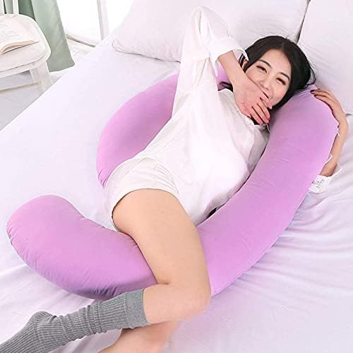 LCJD Full Body Pregnancy Pillow & Maternity Pillow/Breastfeeding and Nursing Pillow with 100% Cotton Washable & Replaceable Case,70 110cm,B LCJD