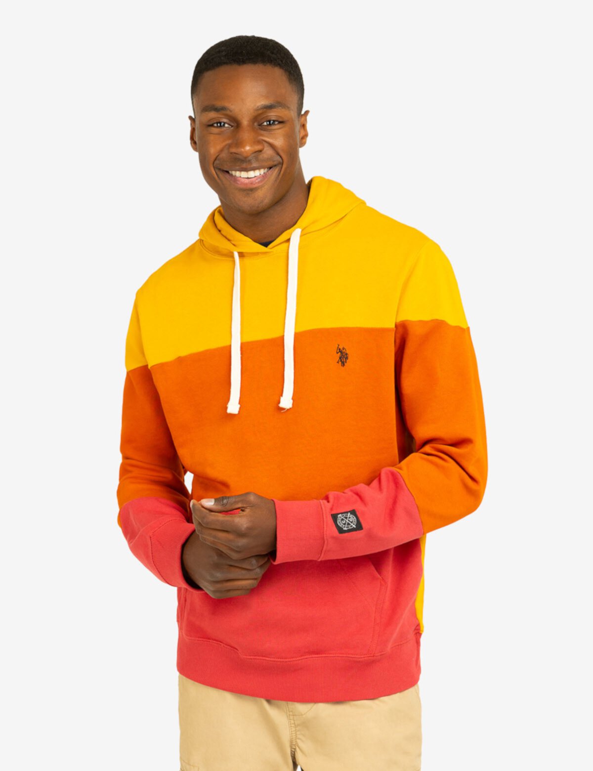 BLACK MALLET COLORBLOCK FRENCH TERRY HOODY U.S. POLO ASSN.