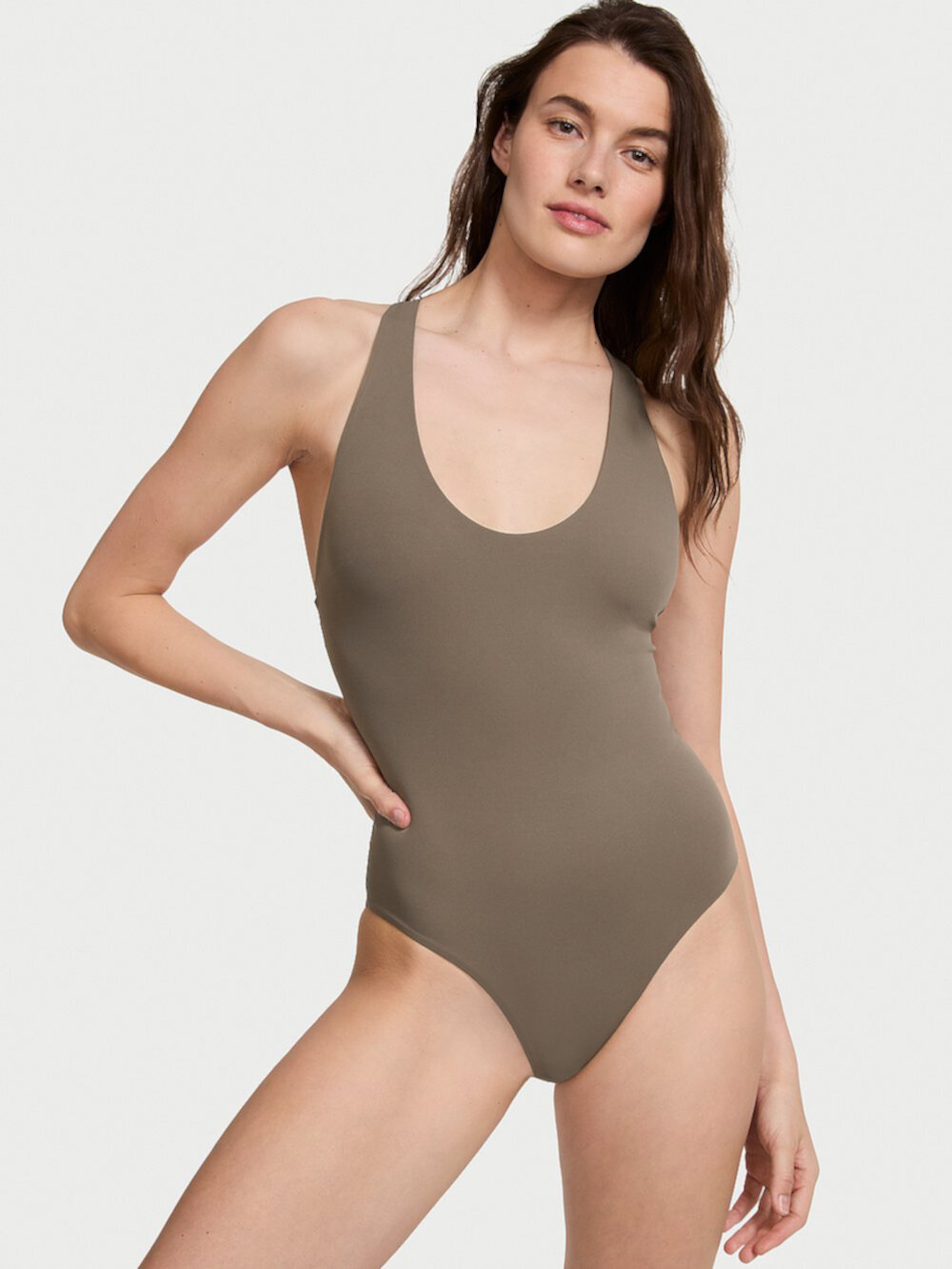 Женская Укороченная футболка Victoria's Secret Elevate Racerback Bodysuit VSX