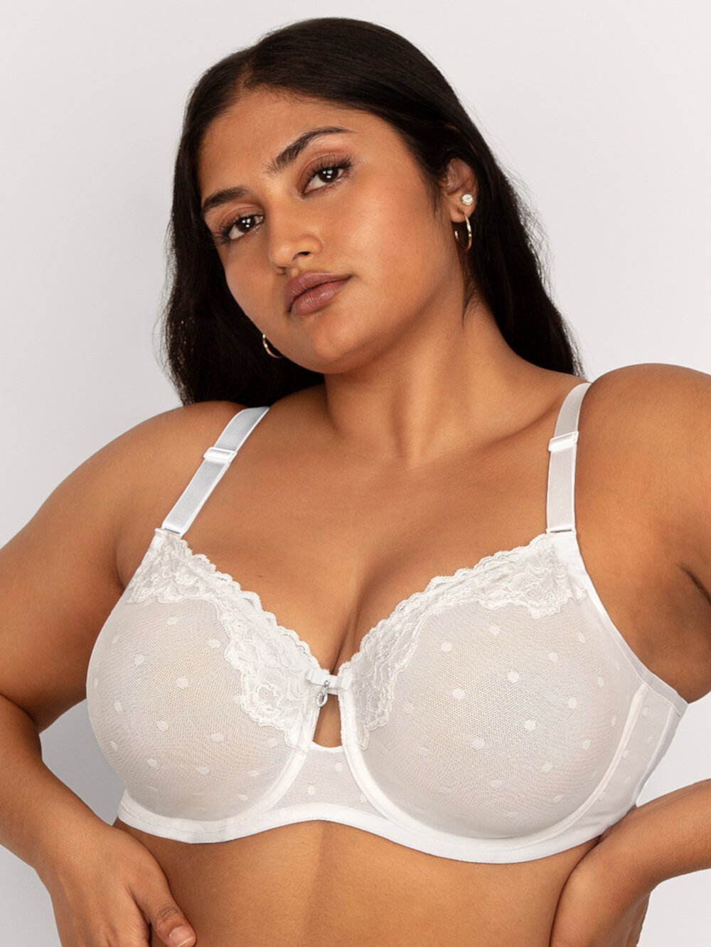 Sheer Whisper Unlined Underwire Bra Curvy Couture