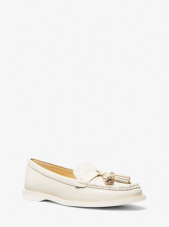 Kiernan Leatherand Signature Logo Loafer Michael Kors