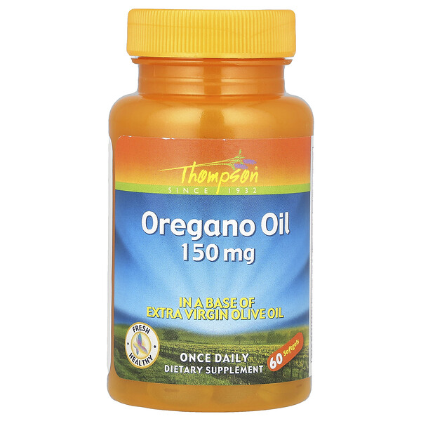 Oregano Oil, 150 mg, 60 Softgels Thompson