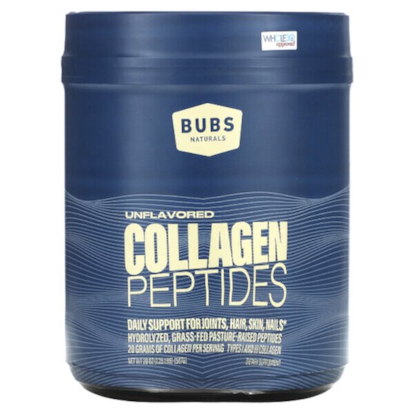Collagen Peptides, Unflavored, 20 oz (567 g) BUBS Naturals
