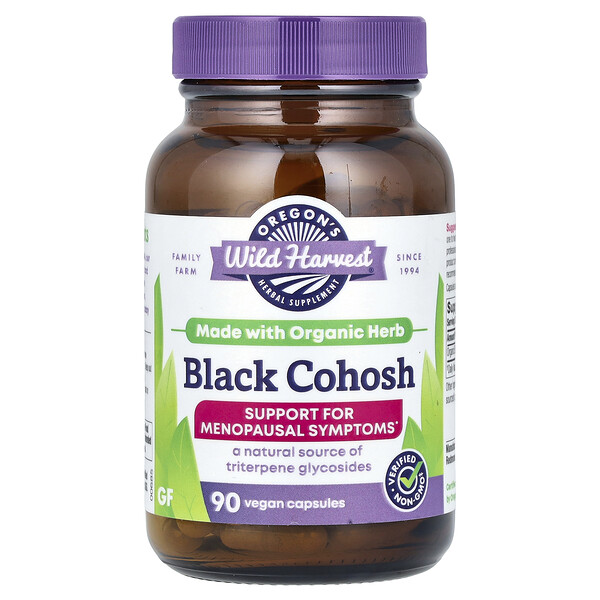 Black Cohosh, 90 Vegan Capsules (Веганские капсулы) Oregon's Wild Harvest