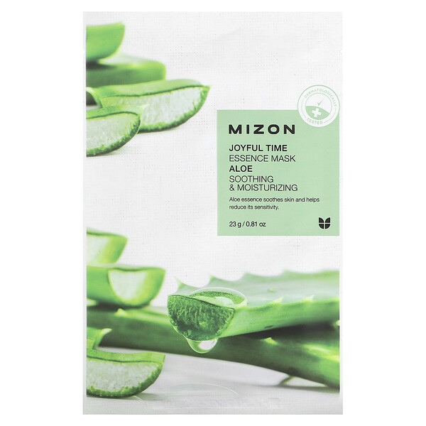 Joyful Time Essence Beauty Mask, Aloe, 1 Sheet, 0.81 oz (23 g) Mizon