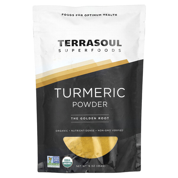 Turmeric Powder, 16 oz (454 g) Terrasoul Superfoods