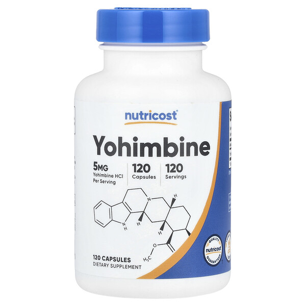 Yohimbine, 5 mg, 120 Capsules Nutricost
